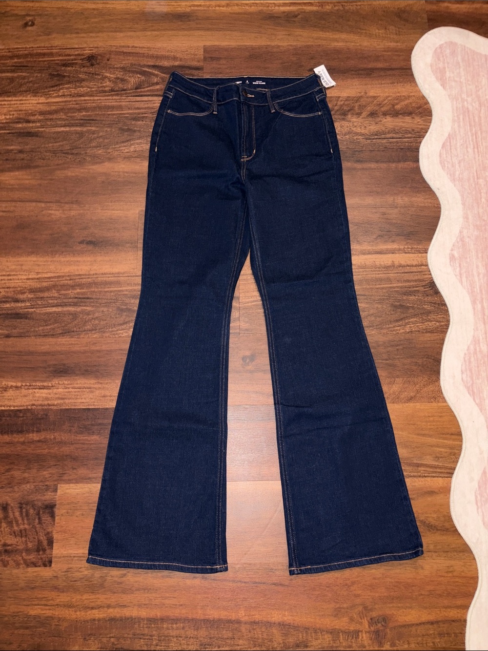 Old Navy High-Rise WOW Dark Indigo Flare Jeans